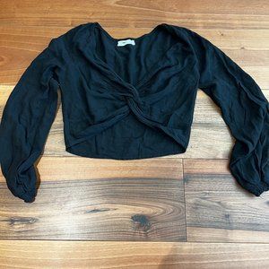 Urban Outfitters Black Twist Top